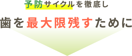 予防サイクルを徹底し歯を最大限残すために